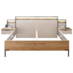BEDSET 180 cm x 200 cm, hout, houtmateriaal grafietkleur, eikenkleur, lichtgrijs thumbnail 7