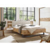 BEDSET 180 cm x 200 cm, wit, eikenkleur