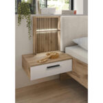 BEDSET 180 cm x 200 cm, wit, eikenkleur thumbnail 7