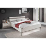 BEDDENSET 180 cm x 200 cm, leisteenkleurig houtmateriaal, lichtgrijs thumbnail 3