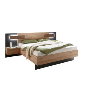 BEDDENSET 180 cm x 200 cm, houtmateriaal ambachtelijk eiken