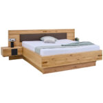BEDDENSET 180 cm x 200 cm, wit eikenhout thumbnail 1