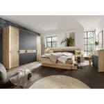BEDDENSET 180 cm x 200 cm, wit eikenhout thumbnail 3