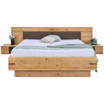 BEDDENSET 180 cm x 200 cm, wit eikenhout thumbnail 4
