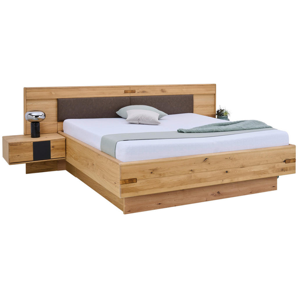 BEDDENSET 180 cm x 200 cm, wit eikenhout