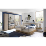 BEDSET 180 cm x 200 cm, houtmateriaal eikenkleur, kasjmier thumbnail 4