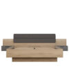BEDSET x , metaal, kunststof, textiel, houtmateriaal grijs, eikenkleur