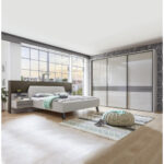 BEDSET 180 cm x 200 cm, glas, textiel, houtmateriaal bruin, grijs thumbnail 2
