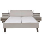 BEDSET 180 cm x 200 cm, glas, textiel, houtmateriaal bruin, grijs thumbnail 3