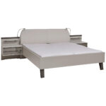 BEDSET 180 cm x 200 cm, glas, textiel, houtmateriaal bruin, grijs thumbnail 6