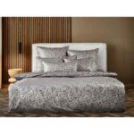 BEDDENGOED LUND 140/200 cm damast wit thumbnail 2