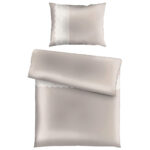 BEDDENGOED DEA satijn, wit kant, beige thumbnail 1