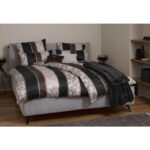 BEDDENGOED PAISLEY STREPEN 200/200 cm mako satijn zwart thumbnail 2