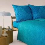 BEDDENGOED 200/200 cm satijnblauw thumbnail 3