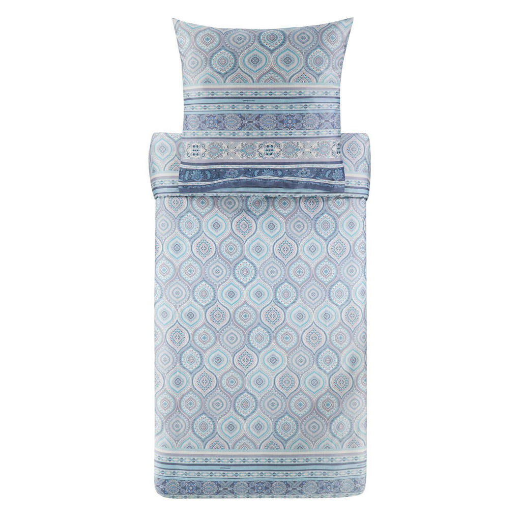 BEDDENGOED HANBURY 200/200 cm satijn pastelblauw