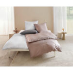 BEDDENGOED Bente 140/200 cm damast bruin thumbnail 2