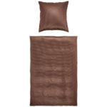 BEDDENGOED Livorno 140/200 cm damast bruin thumbnail 3