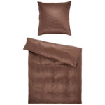 BEDDENGOED Livorno 140/200 cm damast bruin thumbnail 4