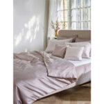 BEDDENGOED Bente 140/200 cm damast bruin thumbnail 5