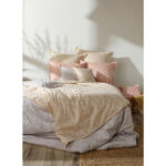 BEDDENGOED COSY 200/200 cm damast bruingrijs thumbnail 2