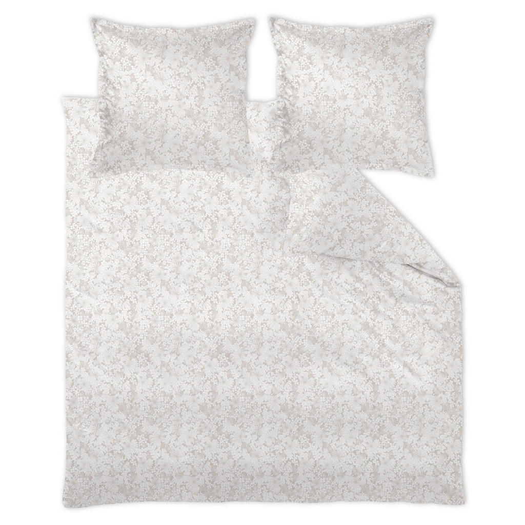 BEDDENGOED COSY 200/200 cm damast bruingrijs