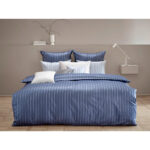 BEDDENGOED Belluno 200/200 cm damast donkerblauw thumbnail 2
