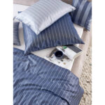 BEDDENGOED Belluno 200/200 cm damast donkerblauw thumbnail 4
