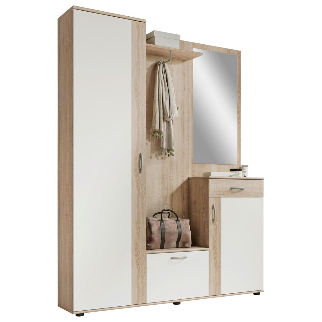 HALKAMER wit, sonoma eik