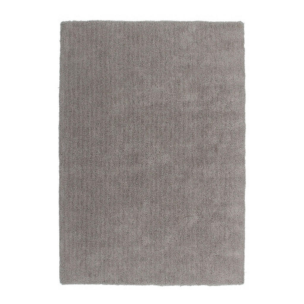 TAPIJT MET HOGE VLOER Fluweel 160/230 cm getuft wit