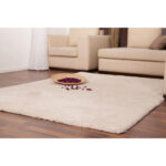 TAPIJT MET HOGE VLOER Fluweel 160/230 cm getuft wit thumbnail 2