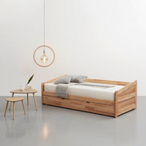 UITSCHUIFBAAR BED 90 cm x 200 cm, beukenkleur