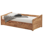 UITSCHUIFBAAR BED 90 cm x 200 cm, eikenkleur thumbnail 2