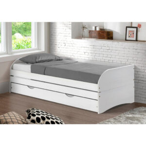 UITSCHUIFBAAR BED 90 cm x 200 cm, wit