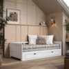 UITSCHUIFBAAR BED 90-180 cm x 200 cm, wit
