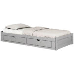 UITSCHUIFBAAR BED 90-180 cm x 200 cm, grijs thumbnail 2