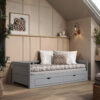 UITSCHUIFBAAR BED 90-180 cm x 200 cm, grijs