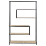 REGAL 114/185/35 cm zwart, eikenkleur thumbnail 2