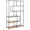 REGAL 114/185/35 cm zwart, eikenkleur
