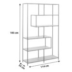 REGAL 114/185/35 cm zwart, eikenkleur thumbnail 5