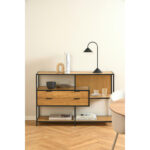 REGAL 114/77/35 cm zwart, wild eiken thumbnail 2