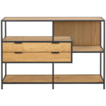 REGAL 114/77/35 cm zwart, wild eiken thumbnail 4