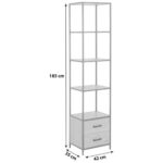 REGAL 42/185/35 cm zwart, wild eiken thumbnail 6