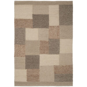 HANDGEWEVEN TAPIJT Nordic 160/230 cm geweven natuurlijke kleur, wit