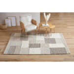 HANDGEWEVEN TAPIJT Nordic 160/230 cm geweven natuurlijke kleur, wit thumbnail 5