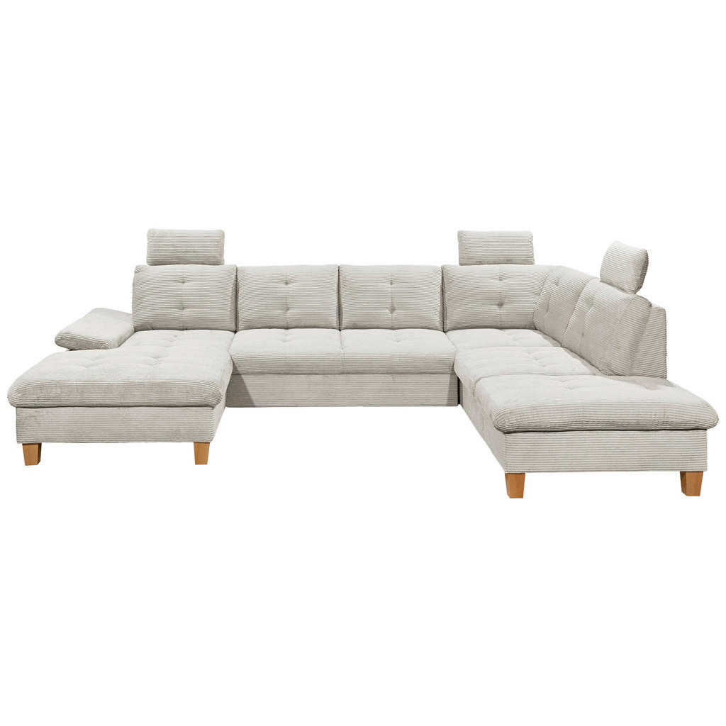 ZITSET, geribd fluweel beige