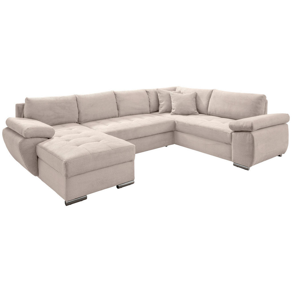 ZITSET, geribd fluweel beige