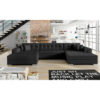 ZADELSET, zwart leerlook