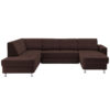 ZADELSET, donkerbruin chenille