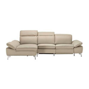 ZETELSET, lederlook combinatie van echt leer/mild vies bruin