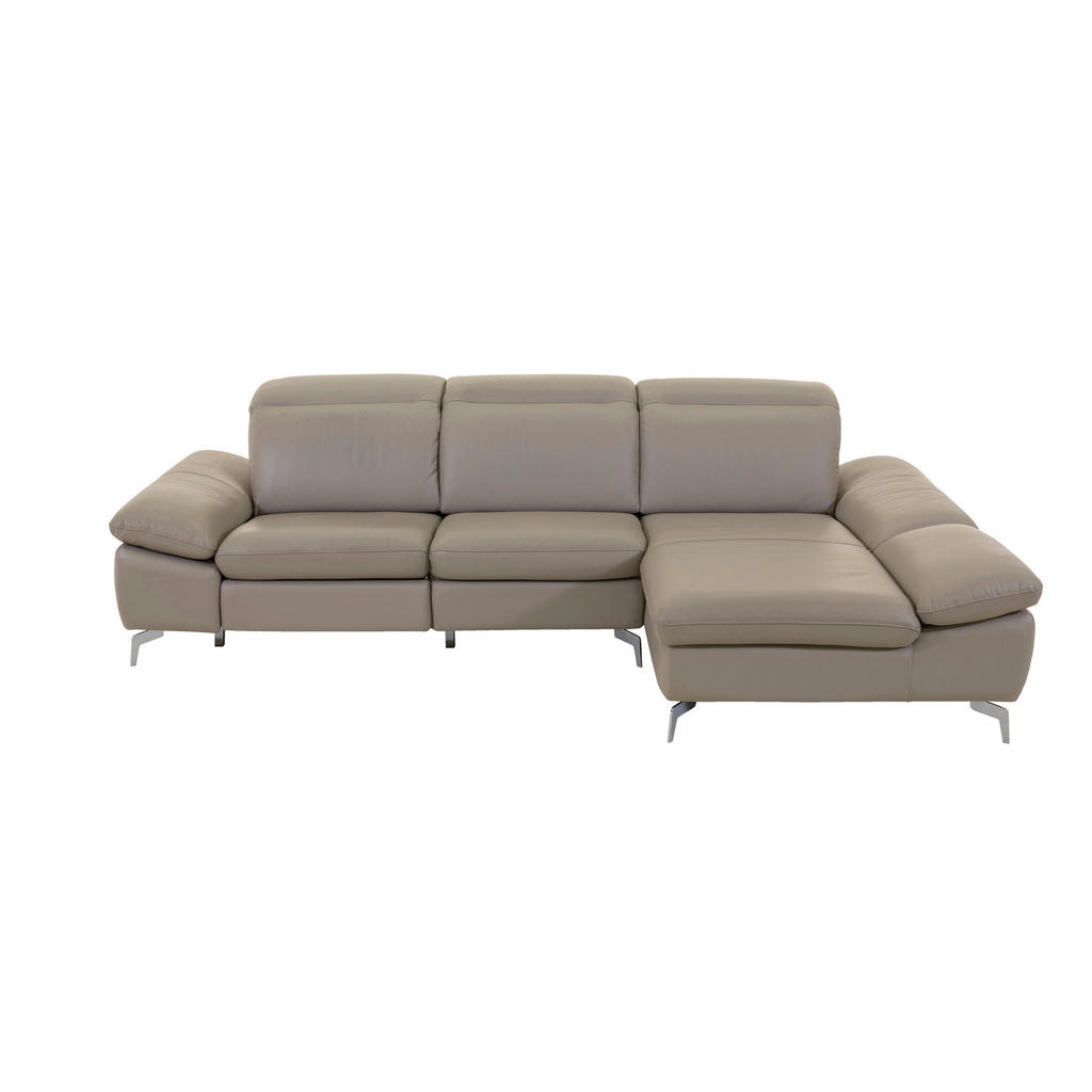 ZITSET, combinatie van echt leer/leerlook vuilbruin